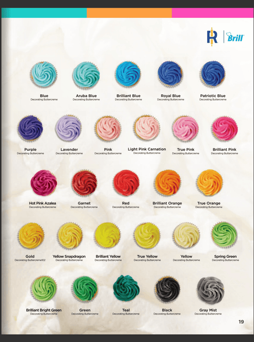 Brill Colored Vanilla Buttercream 2lbs - Sweet Life Cake Supply