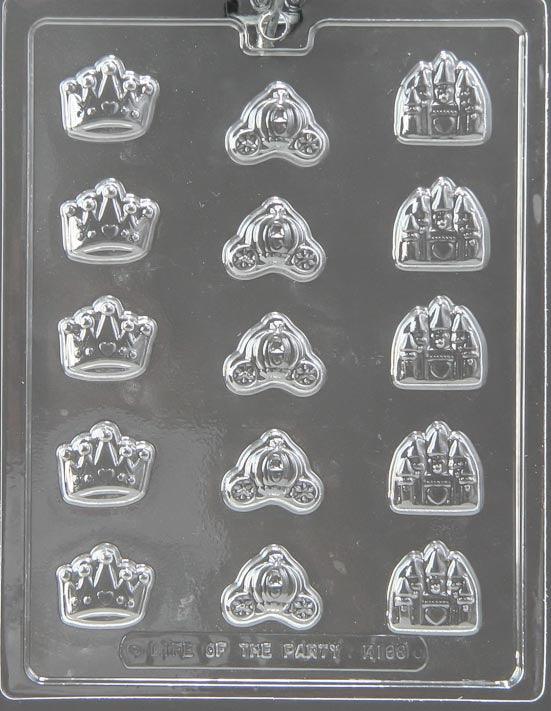 Chocolate Mold Mini Princess Crown, Coach and Castle