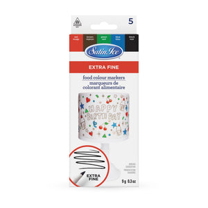 Satin Ice Extra Fine Markers - Sweet Life Cake Supply