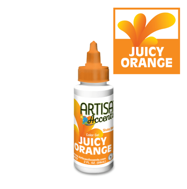 Juicy Orange Artisan Accents Gel Color - Sweet Life Cake Supply