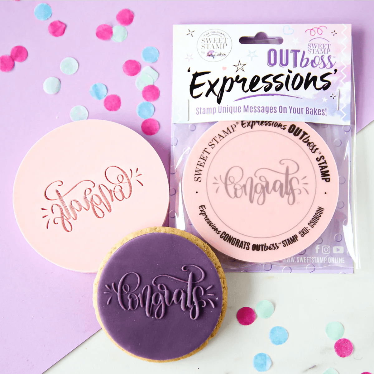 Sweet Stamp Outboss Congrats - Sweet Life Cake Supply