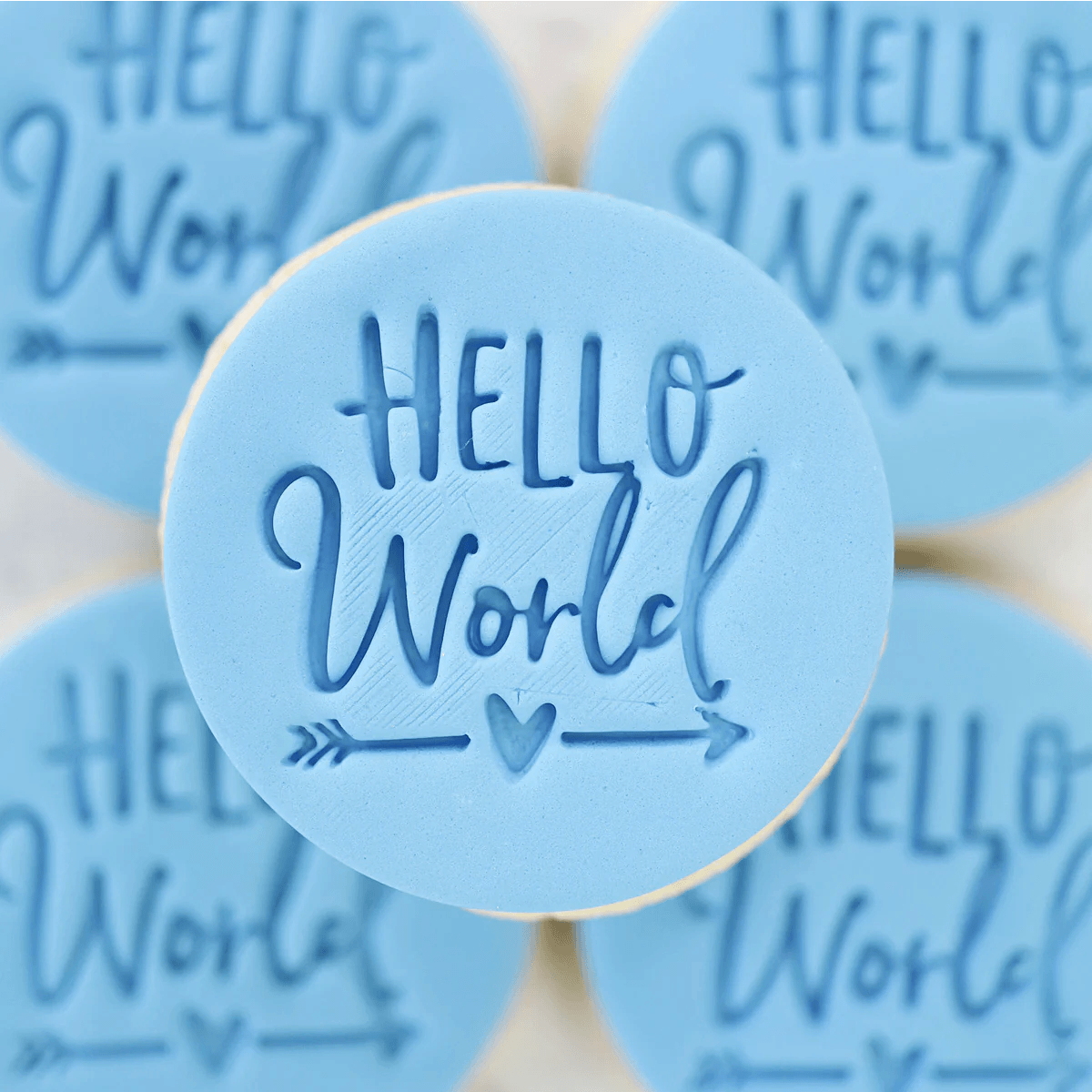 Sweet Stamp Embosser Hello World - Sweet Life Cake Supply