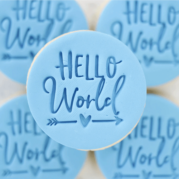 Sweet Stamp Embosser Hello World - Sweet Life Cake Supply
