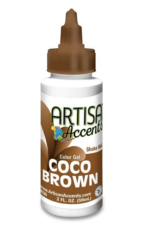 Coco Brown Artisan Accents Gel Color - Sweet Life Cake Supply