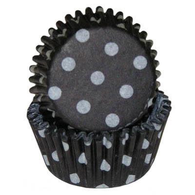 Black Polka Dot Standard Cupcake Liners 30 Count *BOGO* - Sweet Life Cake Supply