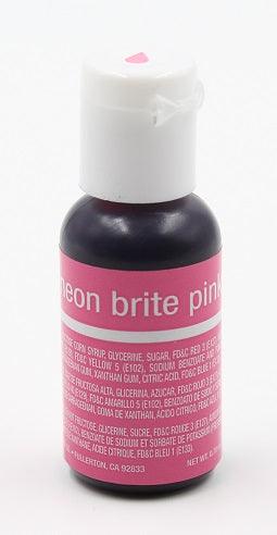 Chefmaster Liqua Gel 0.70oz : Neon Brite Pink - Sweet Life Cake Supply