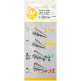 Wilton Writing Tip Set, 4-Piece* - Sweet Life Cake Supply