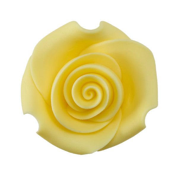 Yellow Sugar Soft Rose 1.5”* - Sweet Life Cake Supply