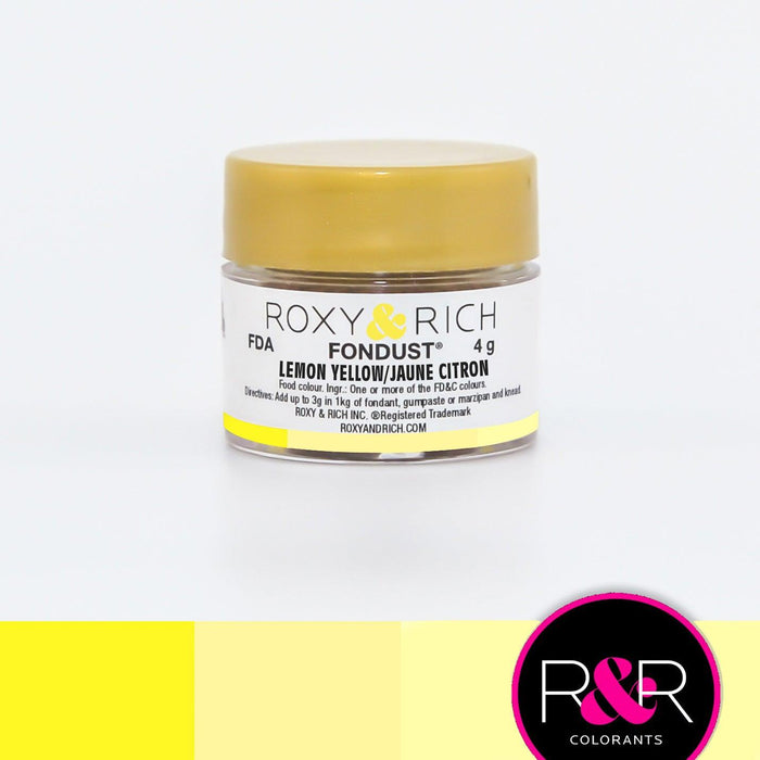 Lemon Yellow Fondust 4g - Sweet Life Cake Supply