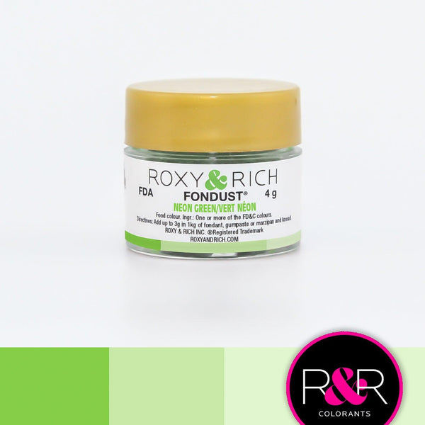 Neon Green Fondust 4g - Sweet Life Cake Supply
