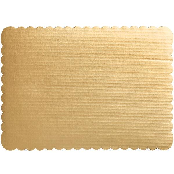 Quarter Sheet Gold Scalloped Plate - Sweet Life Cake Supply
