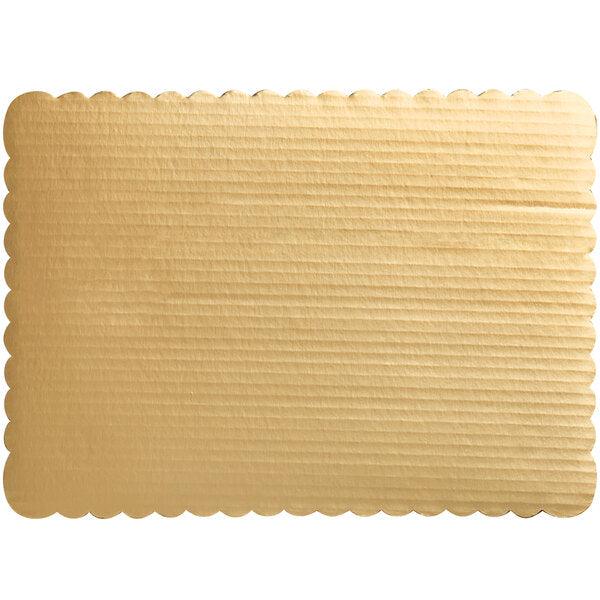 Quarter Sheet Gold Scalloped Plate