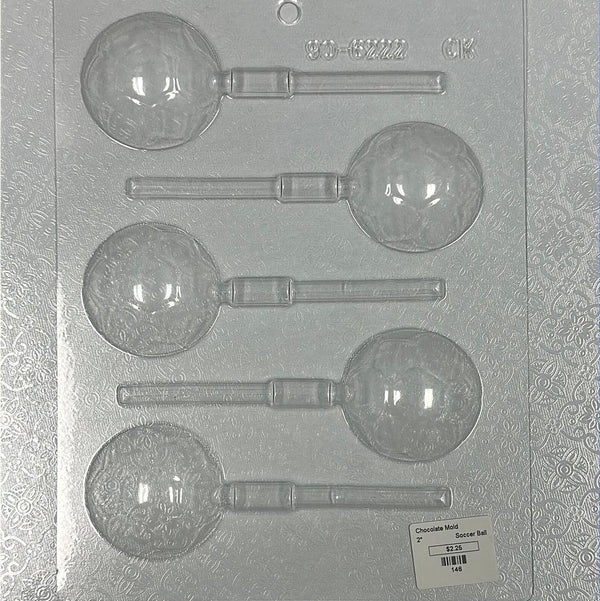 Chocolate Lollipop Mold Soccer Ball - Sweet Life Cake Supply