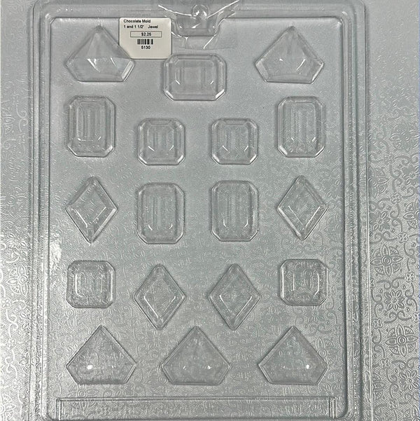 Chocolate Mold Assorted Jewels 1"-1.5" - Sweet Life Cake Supply