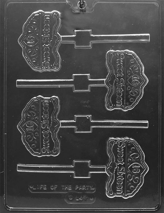 Chocolate Lollipop Mold Sweet Sixteen - Sweet Life Cake Supply
