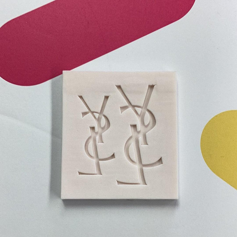 Silicone Mold YSL Logo 2pcs*