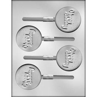 Chocolate Lollipop Mold HBD Round