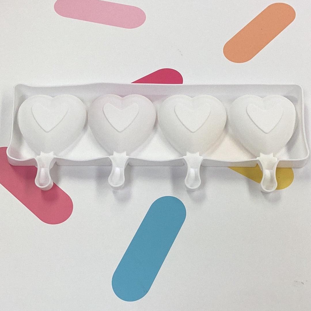 Silicone Mold Plain Heart 4pcs * - Sweet Life Cake Supply