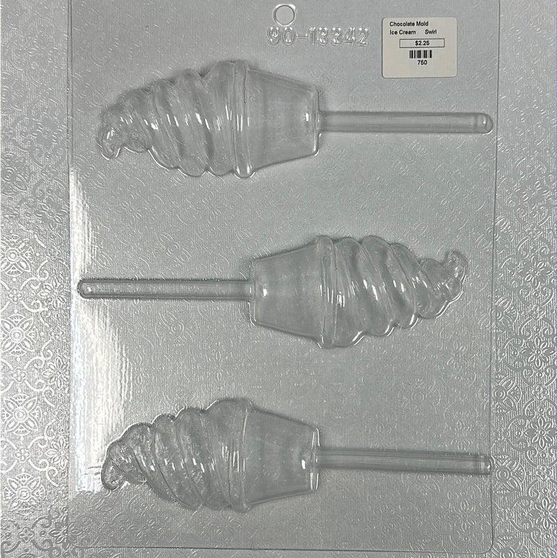 Chocolate Lollipop Mold Ice Cream Swirl