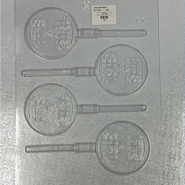 Chocolate Lollipop Mold It’s A Girl - Sweet Life Cake Supply
