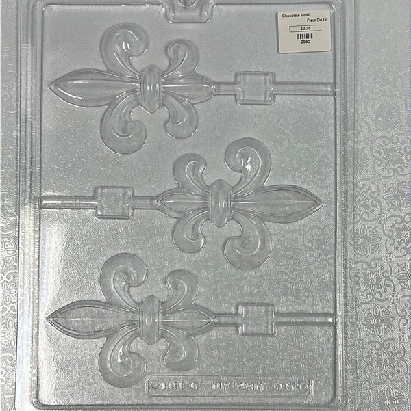 Chocolate Lollipop Mold Fleur De Lis - Sweet Life Cake Supply