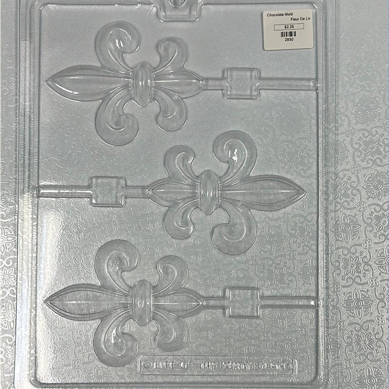 Chocolate Lollipop Mold Fleur De Lis