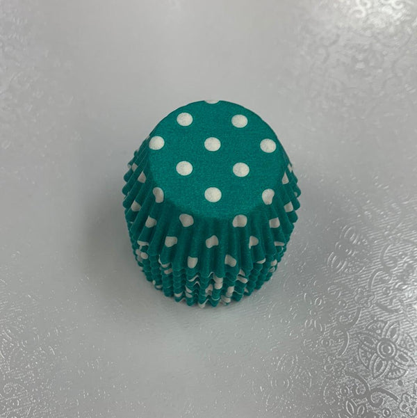 MINI Green Polka Dot Cupcake Liners 100 Count *BOGO* - Sweet Life Cake Supply