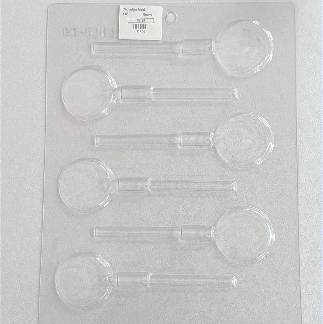 Chocolate Mold Round Lollipop 1.5” - Sweet Life Cake Supply