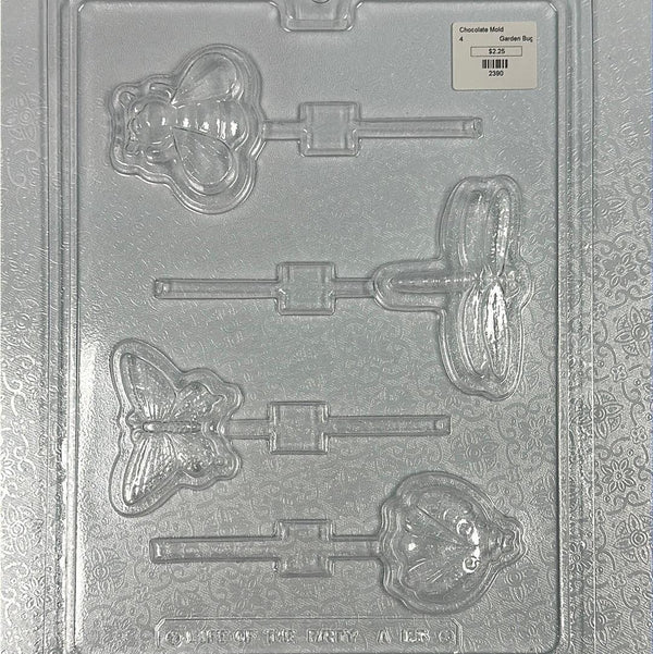Chocolate Lollipop Mold Garden Bugs - Sweet Life Cake Supply