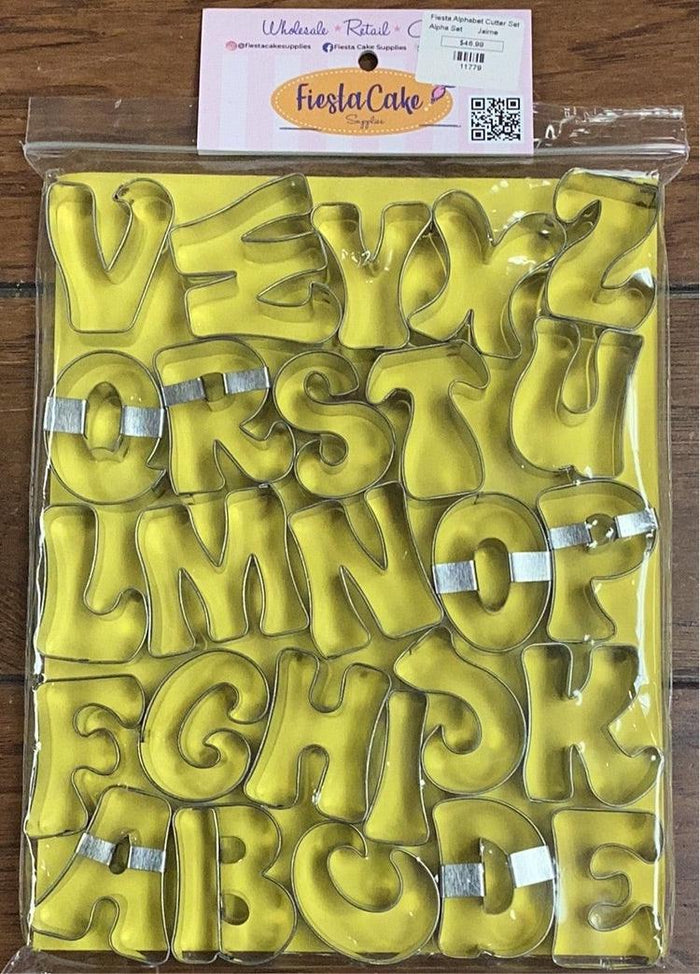 Fiesta Cookie Cutter Set Alphabet Jaime - Sweet Life Cake Supply