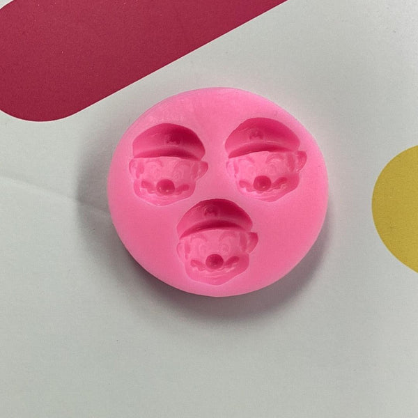 Silicone Mold Super Mario Head 3pcs* - Sweet Life Cake Supply