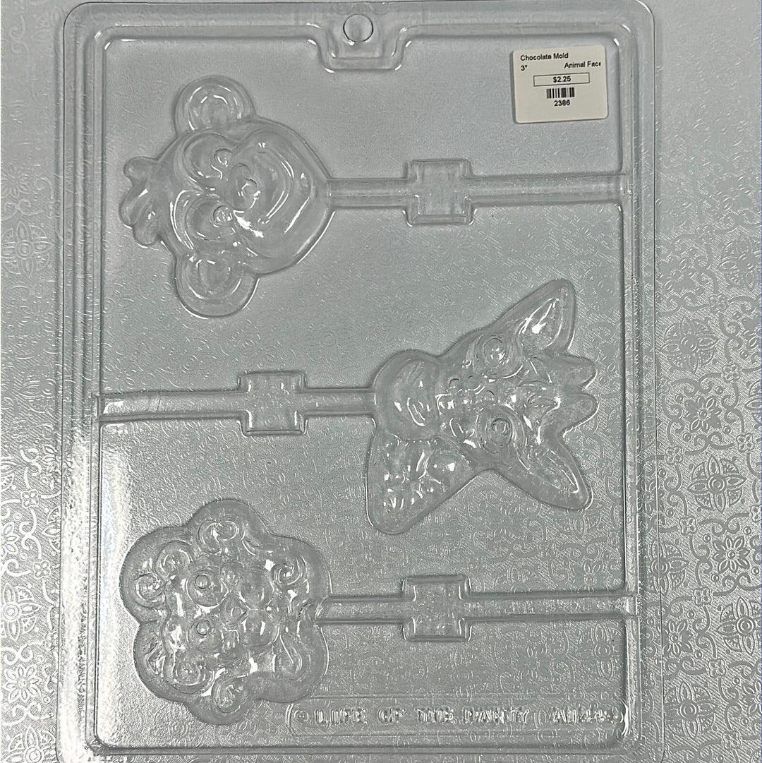 Chocolate Lollipop Animal Faces - Sweet Life Cake Supply