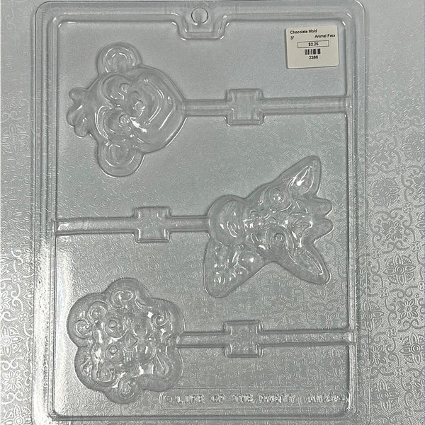 Chocolate Lollipop Animal Faces - Sweet Life Cake Supply