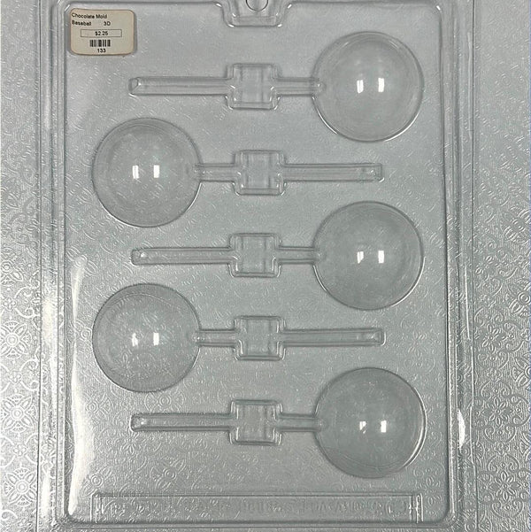 Chocolate Lollipop Mold Baseball - Sweet Life Cake Supply