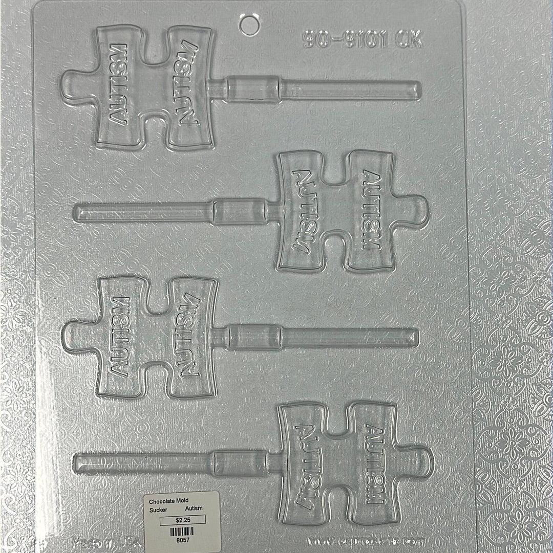 Chocolate Lollipop Mold Puzzle Autism - Sweet Life Cake Supply
