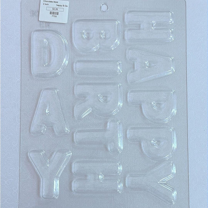 Chocolate Mold HBD Letters