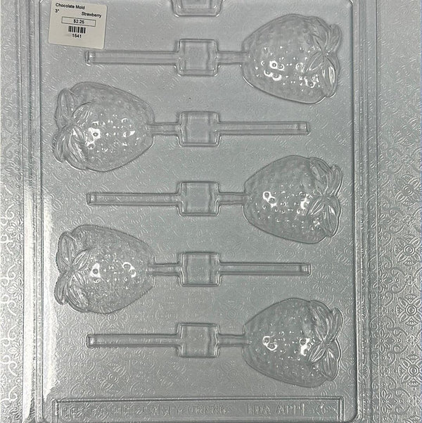 Chocolate Lollipop Mold Strawberry - Sweet Life Cake Supply