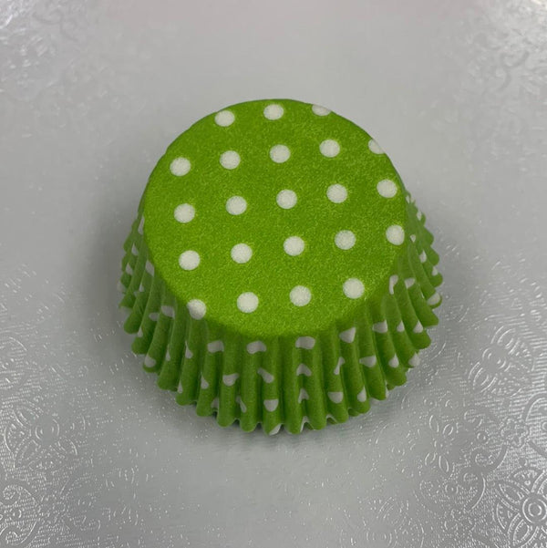 Key Lime Polka Dot Standard Cupcake Liners 30 Count *BOGO* - Sweet Life Cake Supply