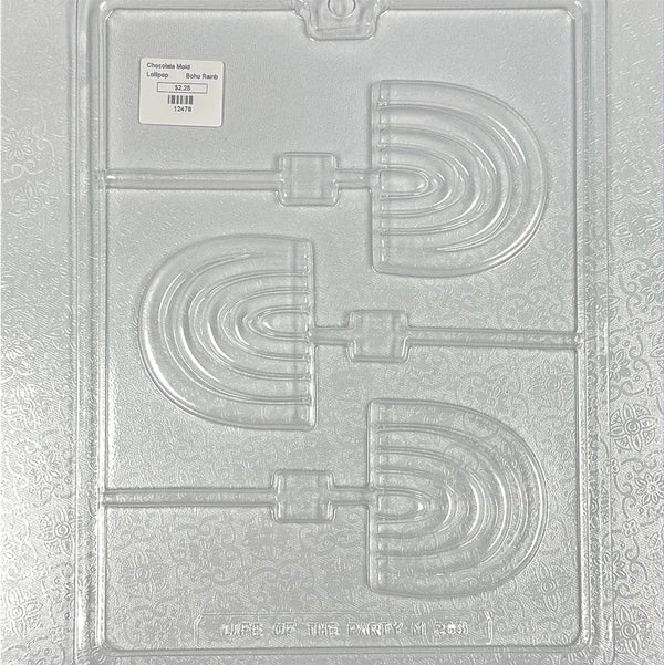 Chocolate Lollipop Mold Boho Rainbow - Sweet Life Cake Supply