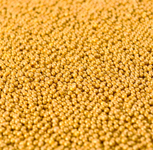CAI Metallic Gold Non-Pareils - Sweet Life Cake Supply