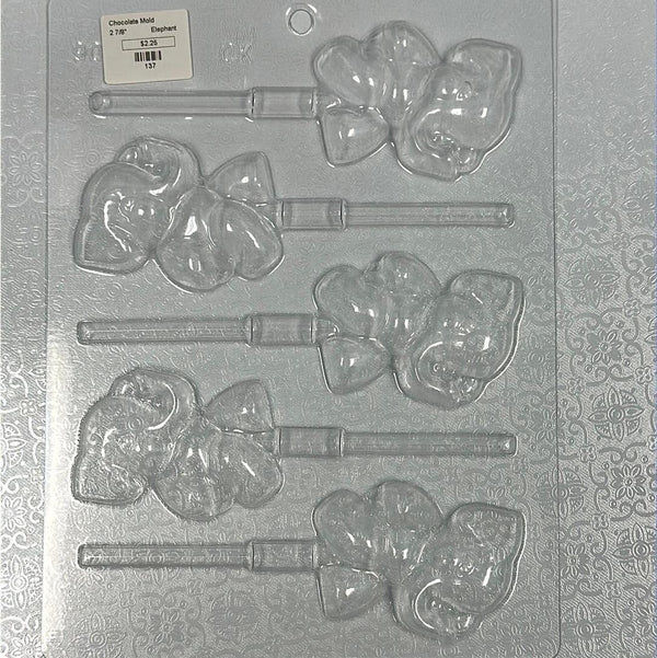 Chocolate Lollipop Mold Elephant - Sweet Life Cake Supply
