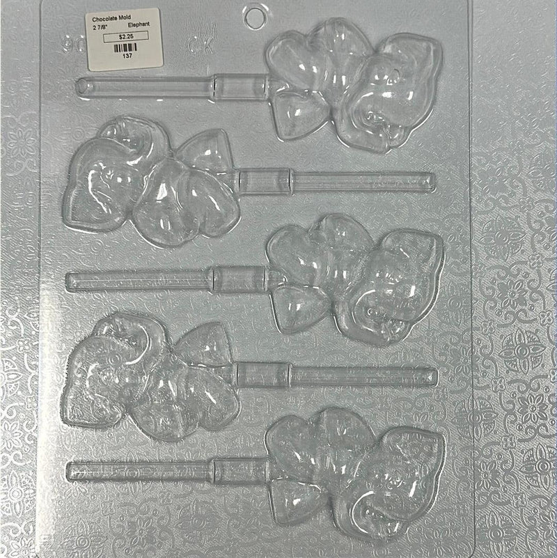 Chocolate Lollipop Mold Elephant