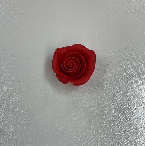 Red Sugar Soft Rose 1.5”* - Sweet Life Cake Supply