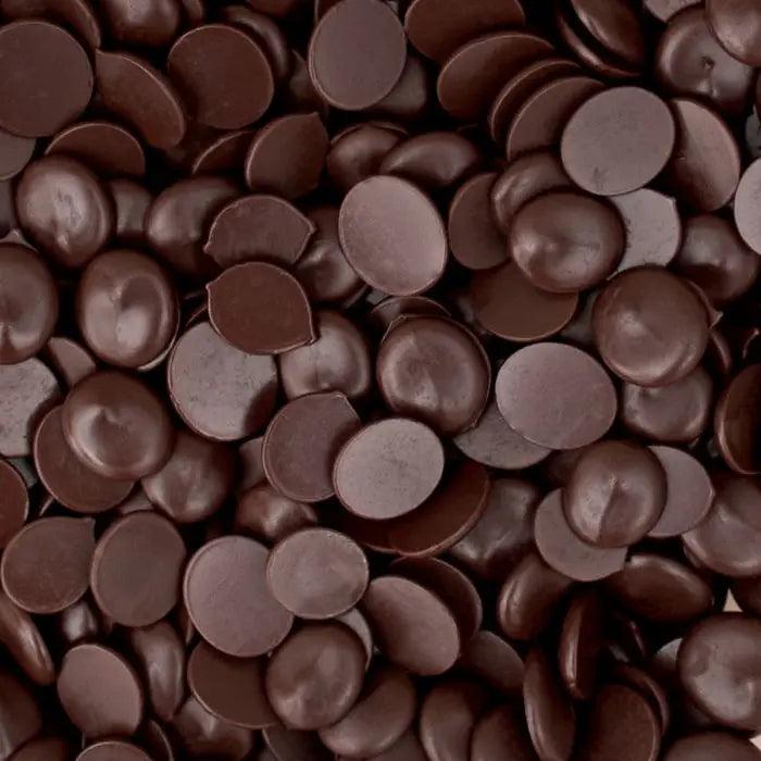 Eleven O'One Dark Deluxe Compound Chocolate Wafers 1 lb - Sweet Life Cake Supply