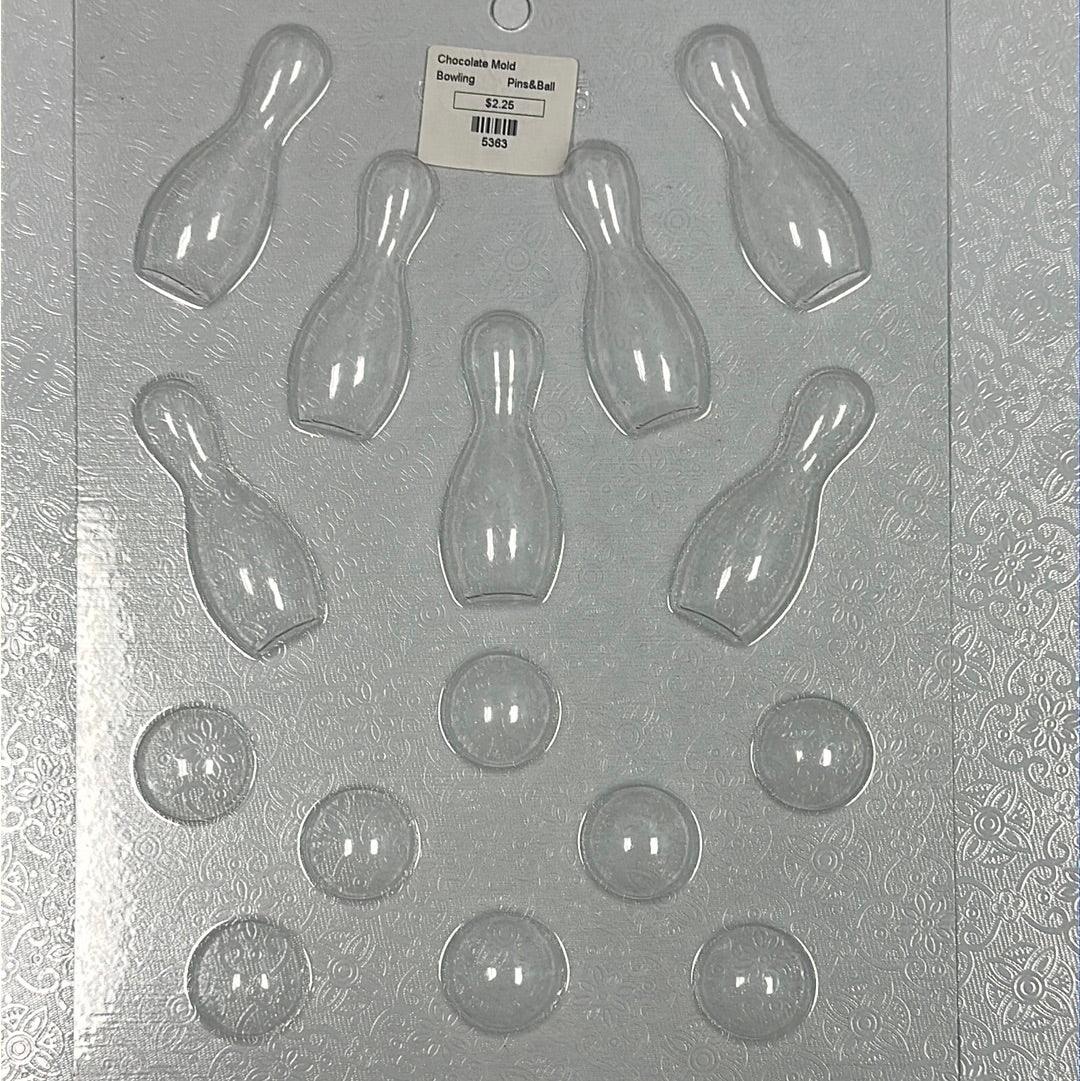 Chocolate Mold Bowling Pins & Ball - Sweet Life Cake Supply
