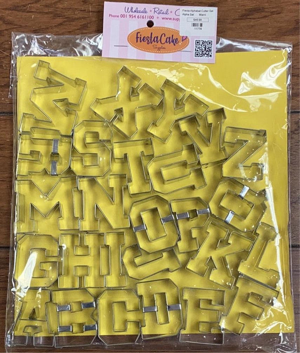 Fiesta Cookie Cutter Set Alphabet Miami - Sweet Life Cake Supply
