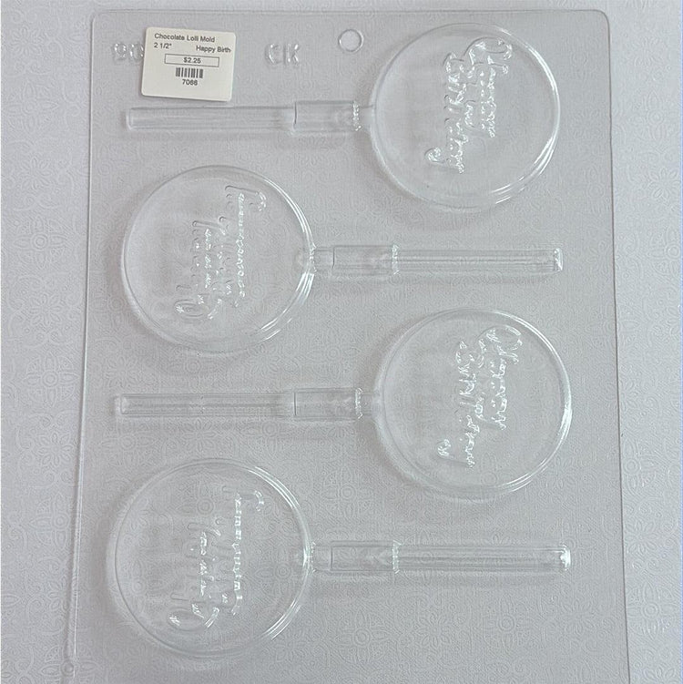 Happy Birthday Chocolate Mold - Lollipop Candy Making Kit With Professional Instructions