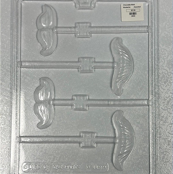 Chocolate Lollipop Mold Mustache - Sweet Life Cake Supply