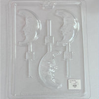 Chocolate Lollipop Mold Moon w/ Face - Sweet Life Cake Supply
