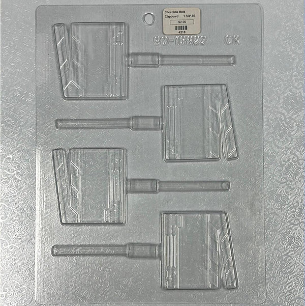 Chocolate Lollipop Mold Clapper Board - Sweet Life Cake Supply